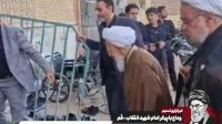 ببینید| اقامه نماز بر امام شهید توسط آیت‌الله جوادی‌آملی